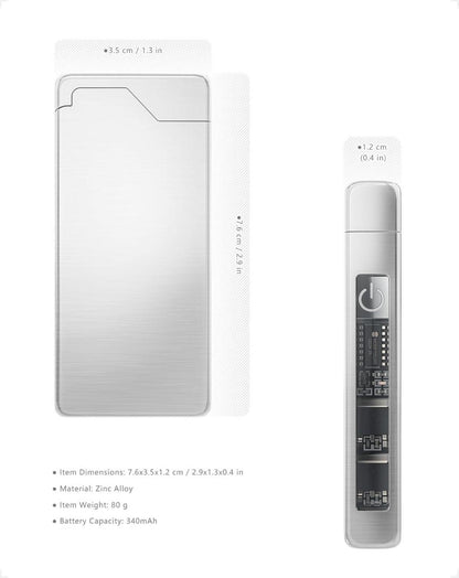 Sturmfeuerzeug Elektro Feuerzeug USB C Aufladbar, Lichtbogen Technologie