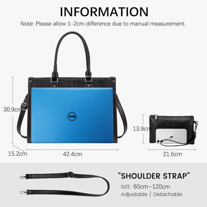 Laptoptasche 15.6 Zoll PU Leder Handtasche Damen