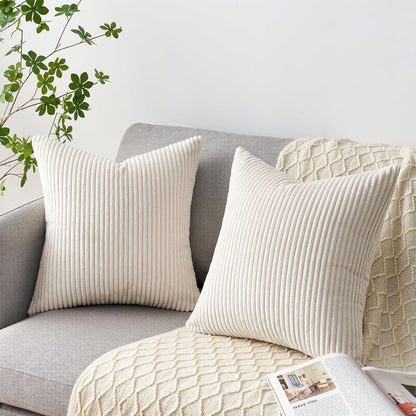 Kissenbezug Samt Deko 4er Set 50x50cm Creme