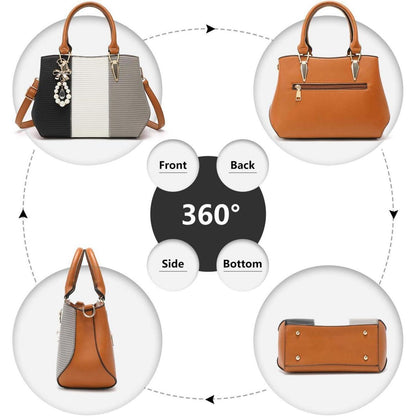 Miss Lulu Damen Handtasche Mittelgroß Farbblock