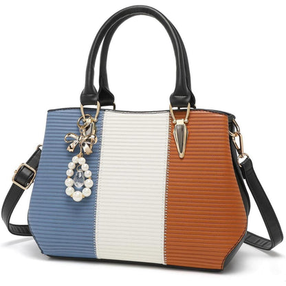 Miss Lulu Damen Handtasche Mittelgroß Eleganter Farbblock
