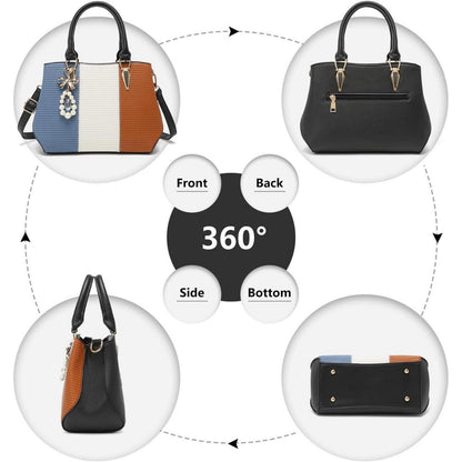Miss Lulu Damen Handtasche Mittelgroß Eleganter Farbblock