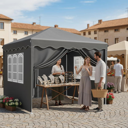3x3 Pavillon Wasserdicht – Partyzelt mit Seitenwänden & UV-Schutz