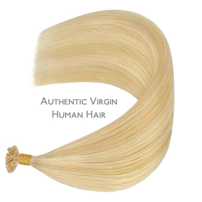 Echthaar Extensions Bonding Hellblond Highlights 55cm