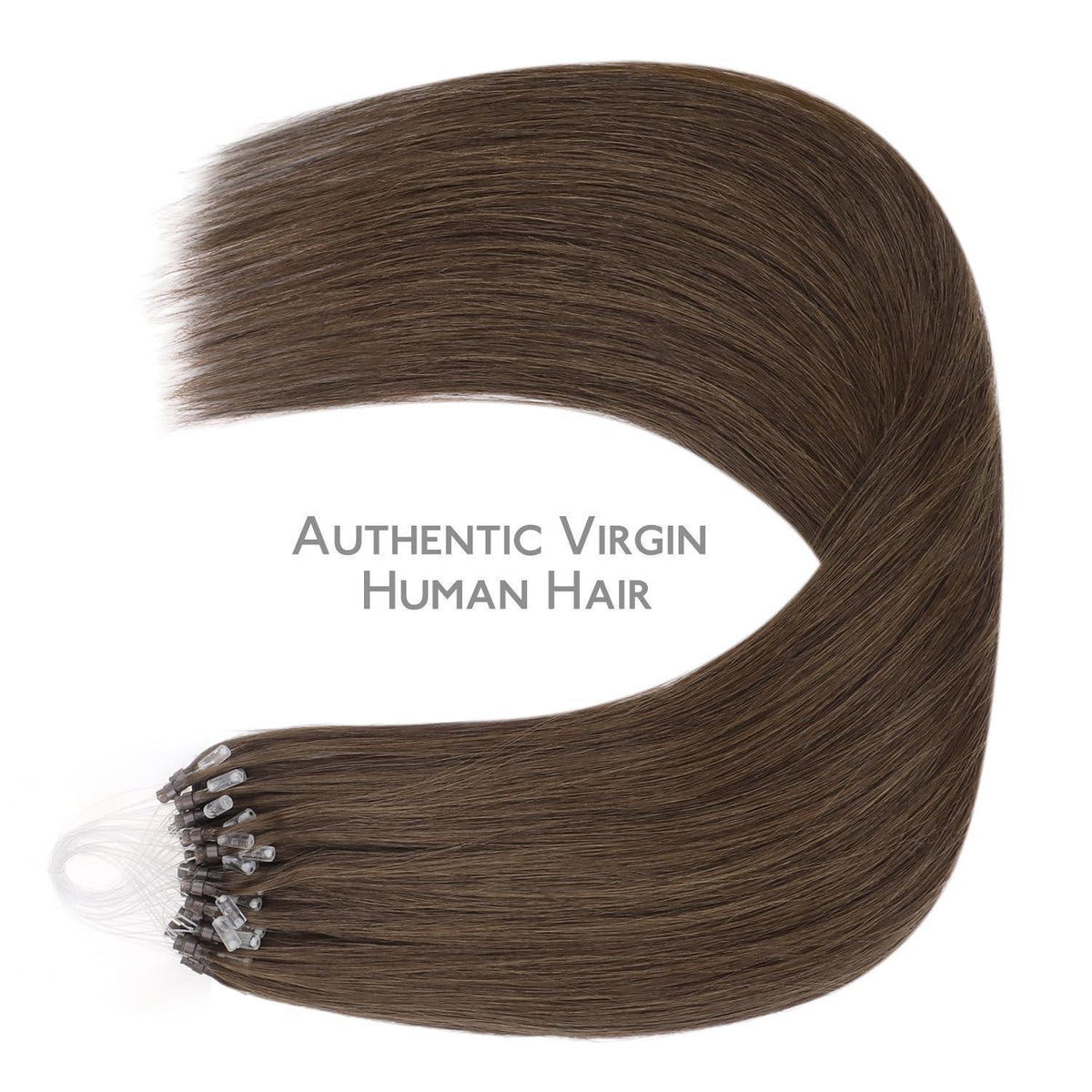 Remy Echthaar Microring Extensions – Hell Aschbraun 50cm
