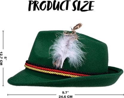 Gatsby German Alpine Hats Halloween Costume Accessories Adult Size