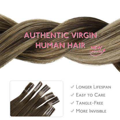 Echthaar Extensions U-Tip Bonding 60cm Schoko-Karamell