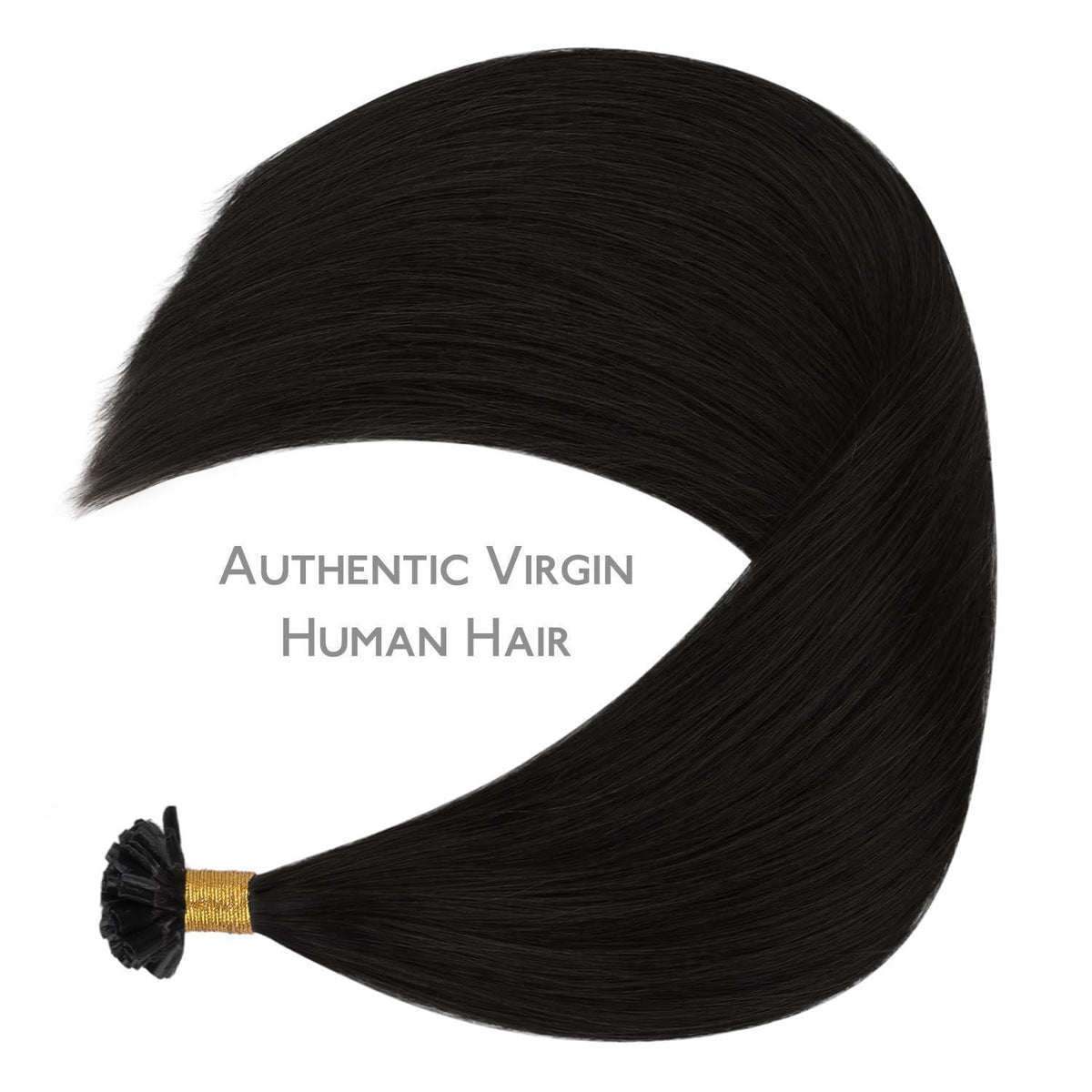 Echthaar Extensions U-Tip Tief Schwarz 55cm