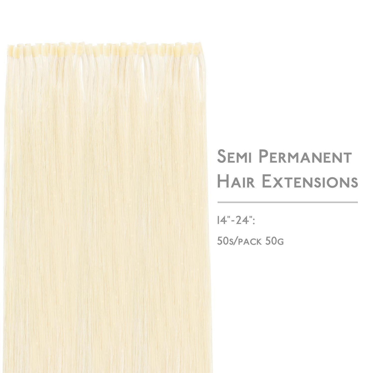 Echthaar Extensions U-Tip Platinblond 50cm