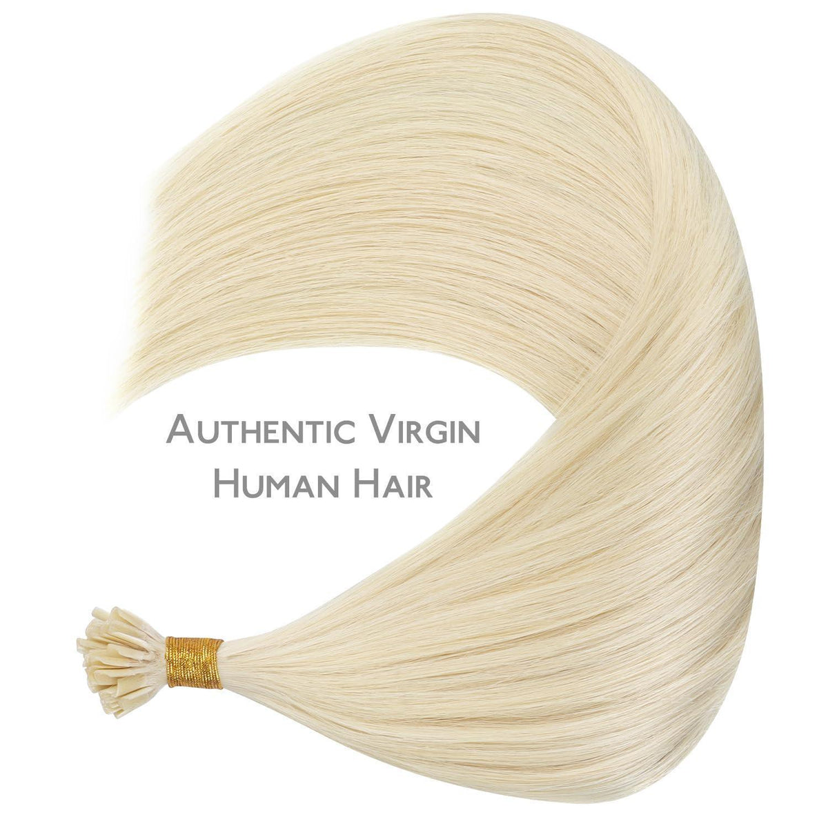 Echthaar Extensions U-Tip Platinblond 50cm