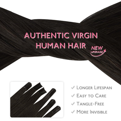 Echthaar Extensions U-Tip Dunkel Braun 60cm