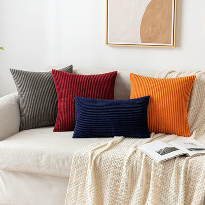 EMEMA Kissenbezug Kordsamt Orange 40x60cm Dekokissen Sofa