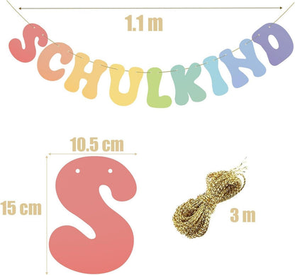 Schulkind 2024 Girlande Einschulung Deko Mädchen Junge