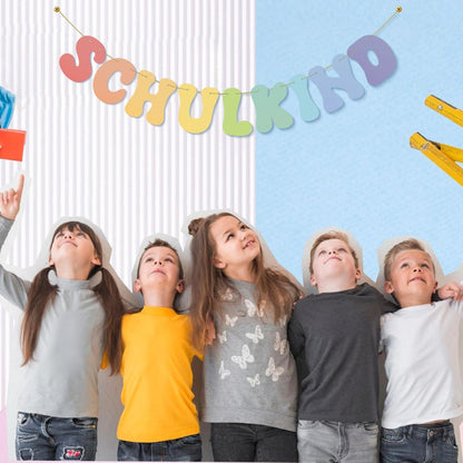 Schulkind Girlande 2024 Deko Einschulung Banner Mädchen Jungen