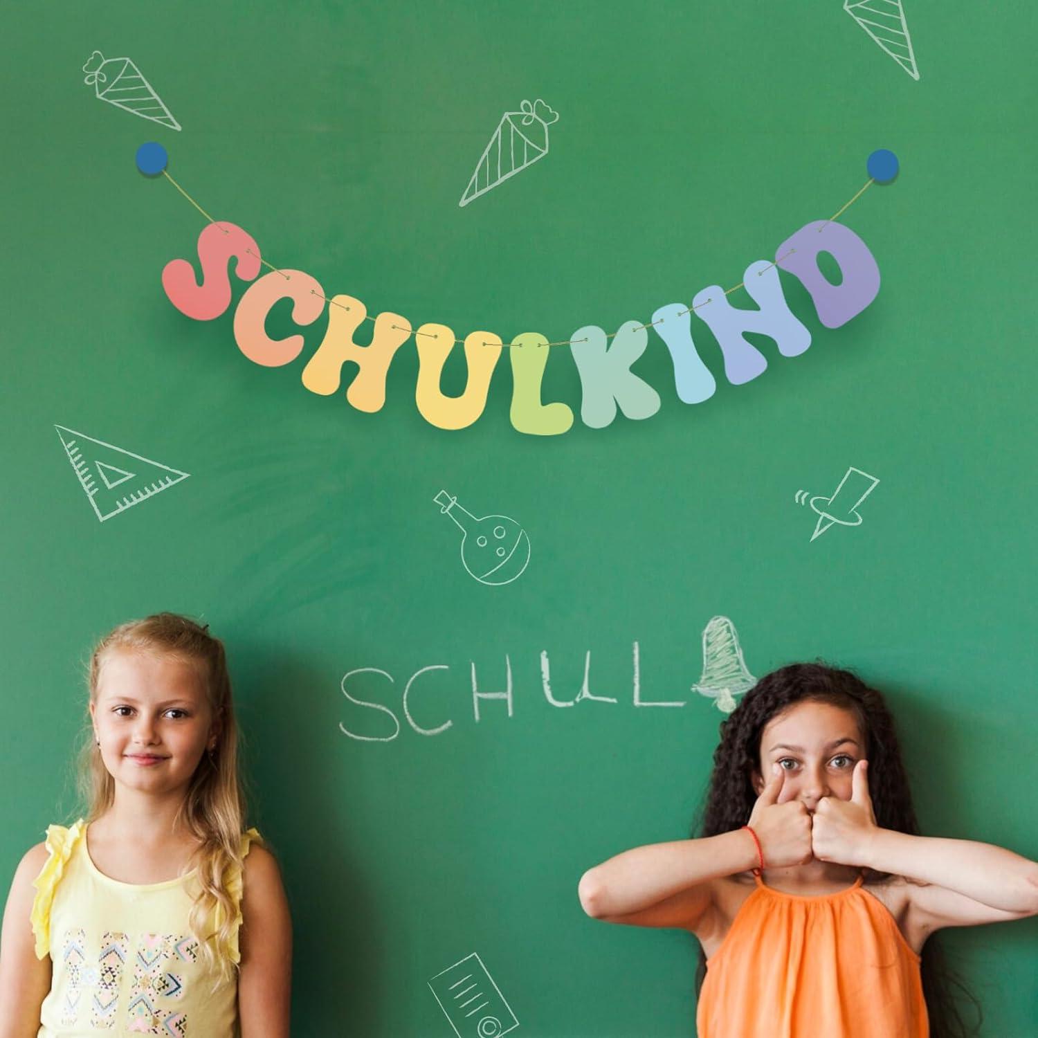 Schulkind 2024 Girlande Einschulung Deko Banner Mädchen Junge