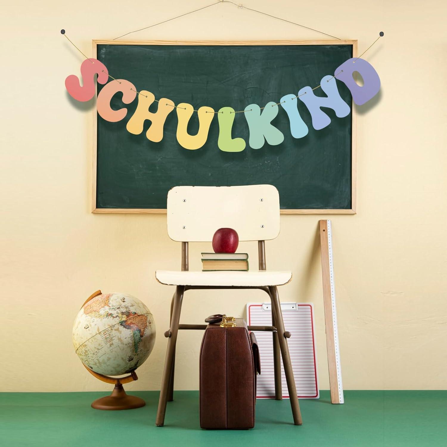 Schulkind Girlande 2024 Deko Einschulung Banner Mädchen Junge