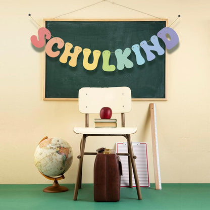 Schulkind Girlande 2024 Deko Einschulung Banner Mädchen Junge