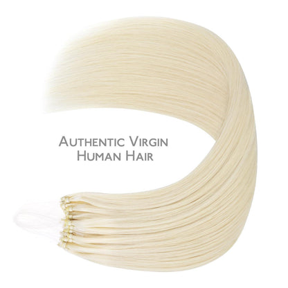 Remy Echthaar Microring Extensions Platinblond 50g/55cm