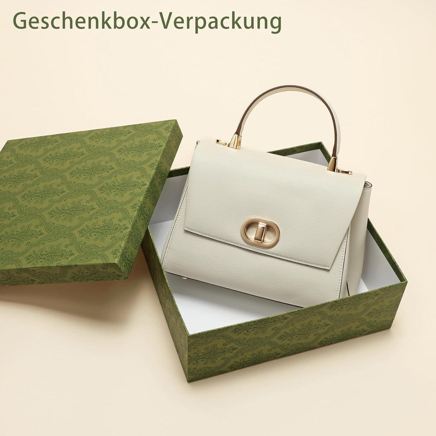 Damen Handtasche Schwarz Leder Umhängetasche abnehmbarer Schultergurt