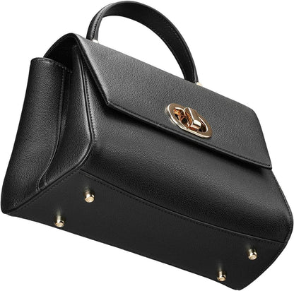 Damen Handtasche Leder Umhängetasche Crossbody Schwarz