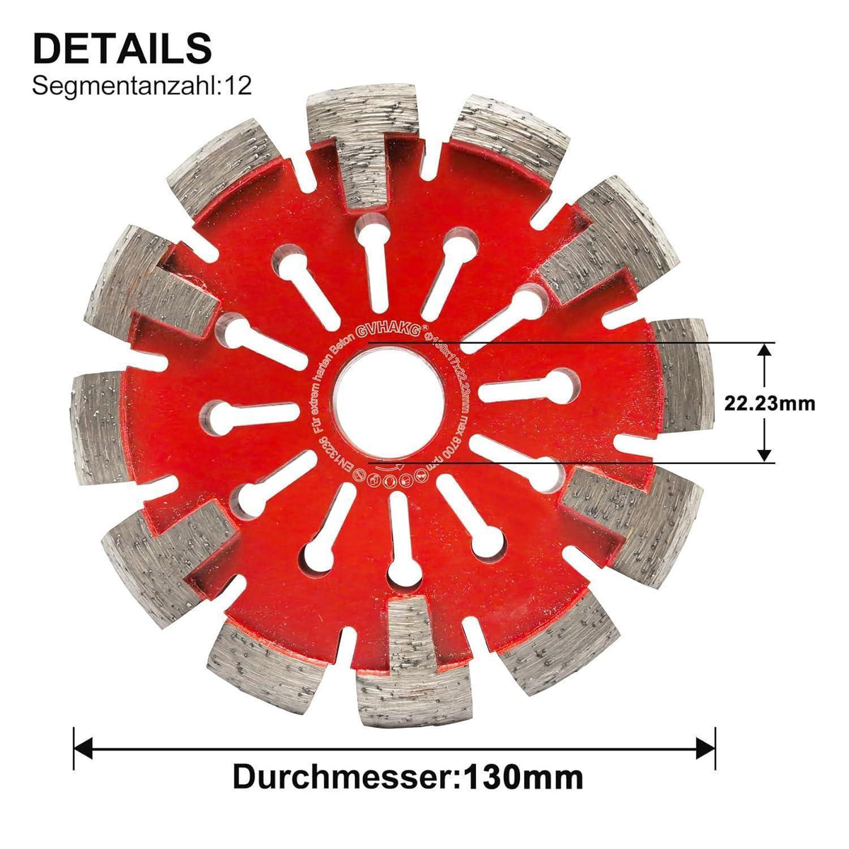 Diamant Frässcheibe 130mm für Fußbodenheizung in Beton & Estrich