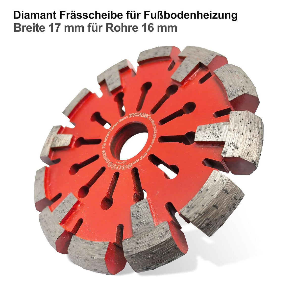 Diamant Frässcheibe 130mm für Fußbodenheizung in Beton & Estrich
