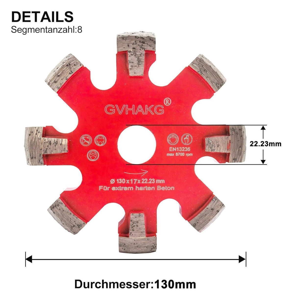 Diamant Frässcheibe 130mm für Fußbodenheizung in Beton & Estrich