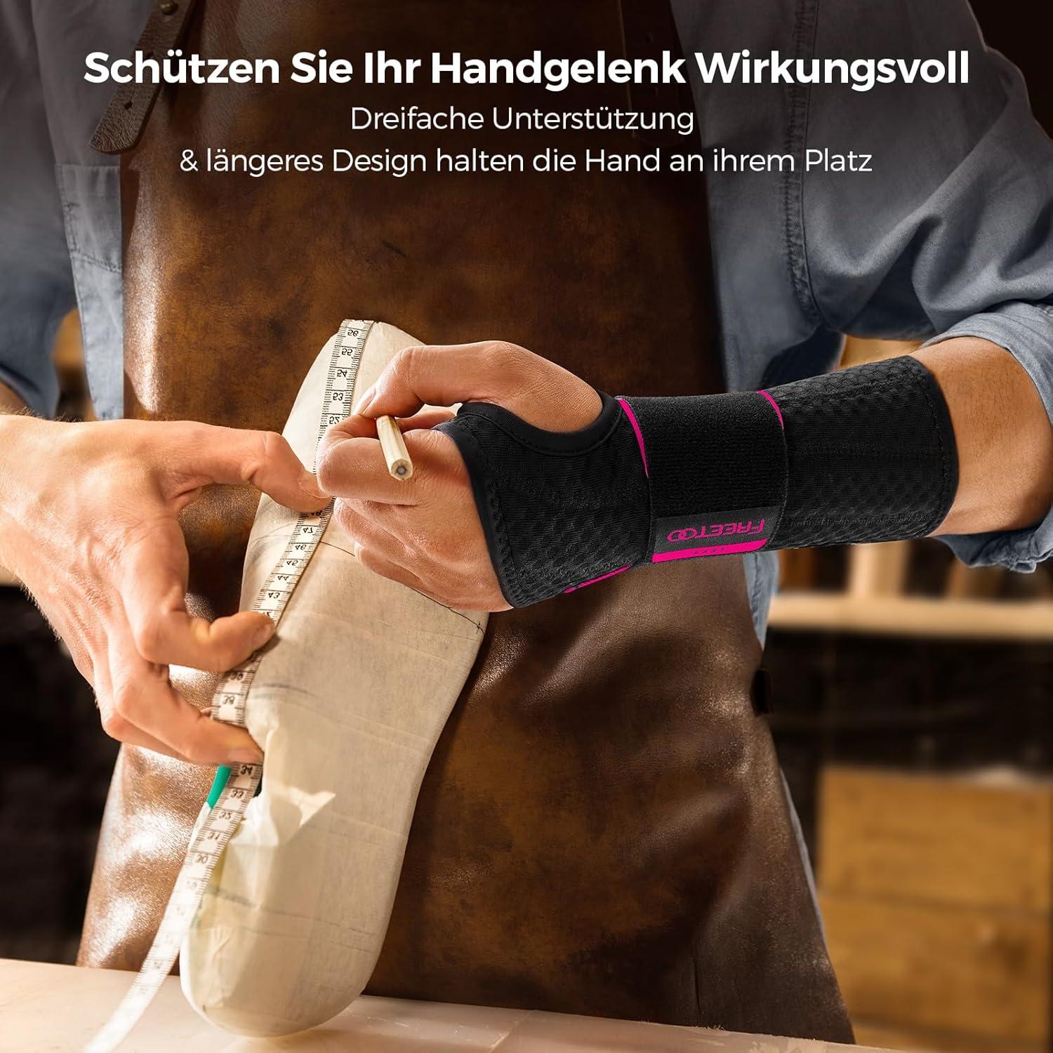 Handgelenkbandage mit Bionisch Karpaltunnel Schiene für RSI