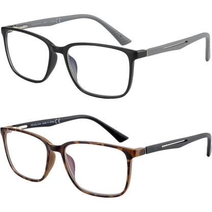 Blaulichtfilter Lesebrille Herren Eckig mit Dioptrien