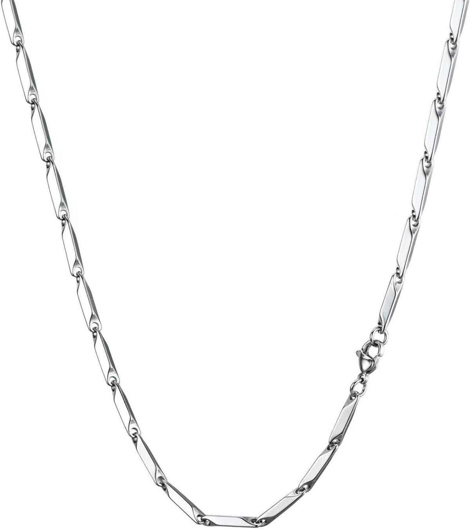 Edelstahl Silber Gliederkette Halskette für Damen und