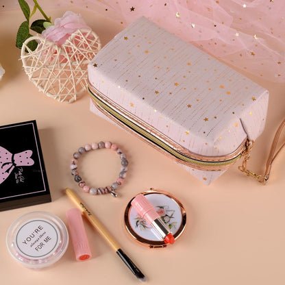 Geschenkset für Frauen, Geburtstag, Rose Gold, Entspannung, 9 Teile