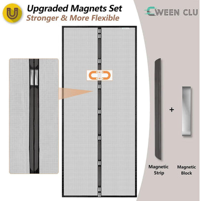 Fliegengitter Tür 100x250 cm mit Magneten – Bohrlos & Haustierfreundlich