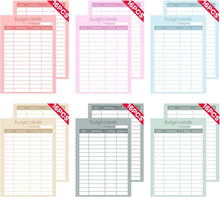 Budget Planner Deutsch Zubehör A6 96PCS 6 Farben Organizer Sheets