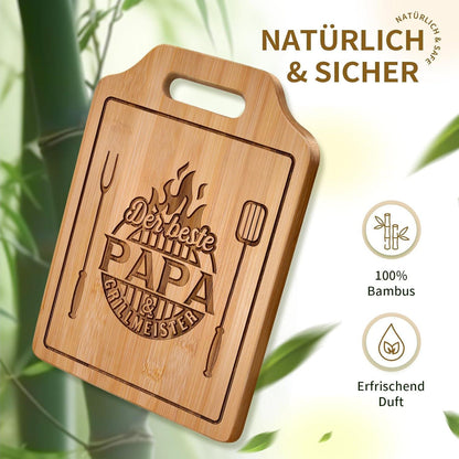 Graviertes Bambus Schneidebrett - Geschenk für