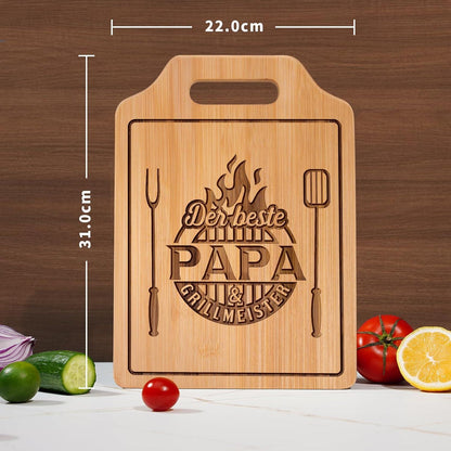 Graviertes Bambus Schneidebrett - Geschenk für