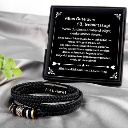Lederarmband Herren 18. Geburtstag Geschenk Coole
