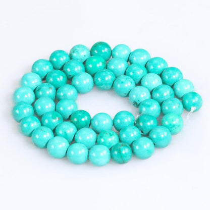Naturstein Perlen 8mm Grün Türkis 45 Stück für Schmuck DIY