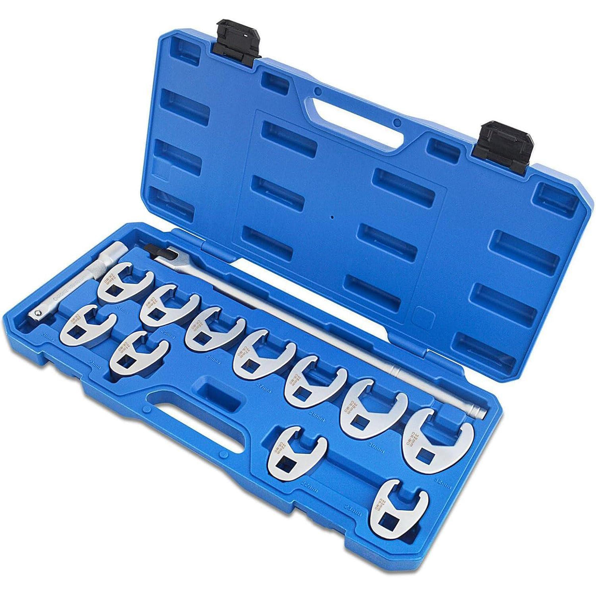 Hahnenfußschlüssel-Satz 13-tlg. 1/2" Antrieb Metrisch 20-32mm mit Verlängerung