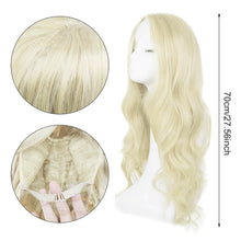Frische lange gewellte Platinblonde Damenperücke