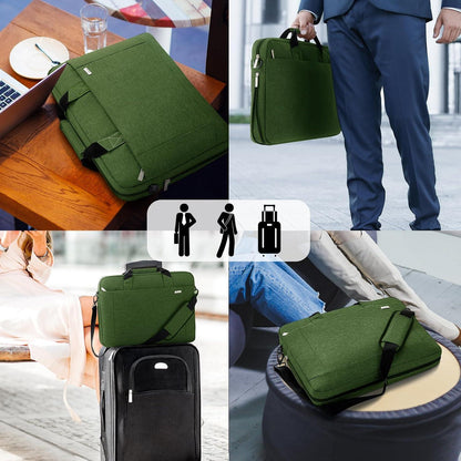 Große Laptoptasche 17,3 Zoll Erweiterbar Wasserdicht GrünKompatibel