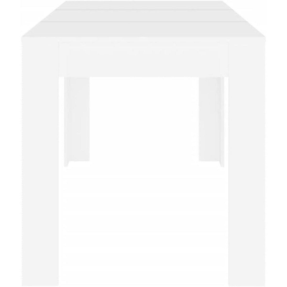Weißer Esstisch Holzwerkstoff 140x74,5x76 cm – Unikat