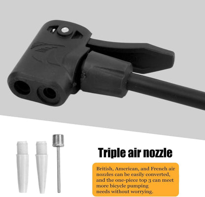 Fahrrad Luftpumpe mit Manometer für Rennrad, Mountainbike, E-Bike