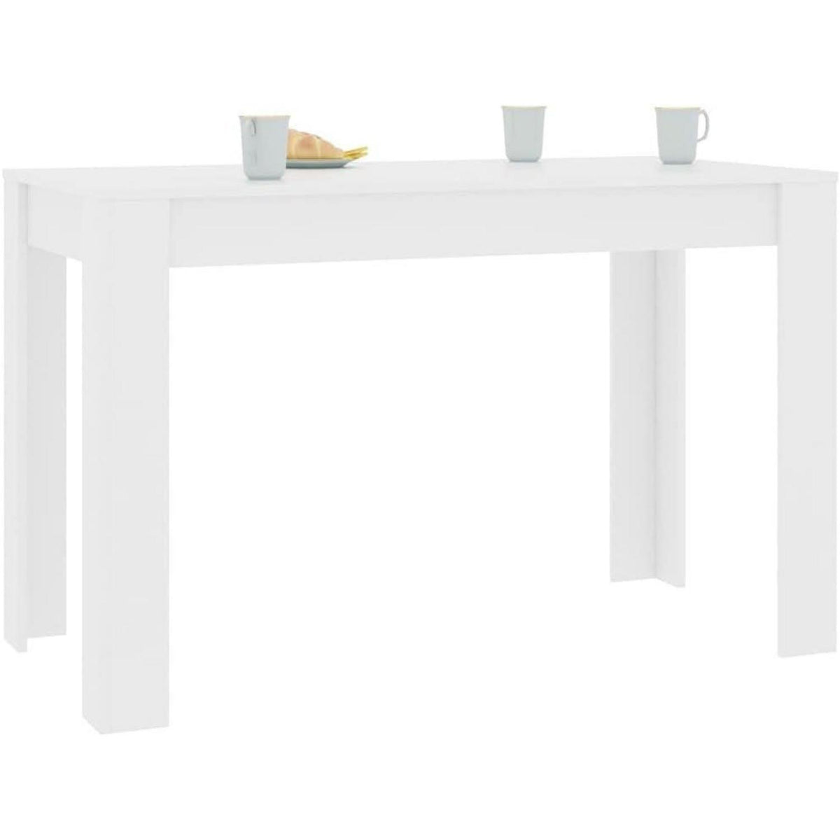 Weißer Esszimmertisch 120x60 cm – Minimalistisch & Stabil