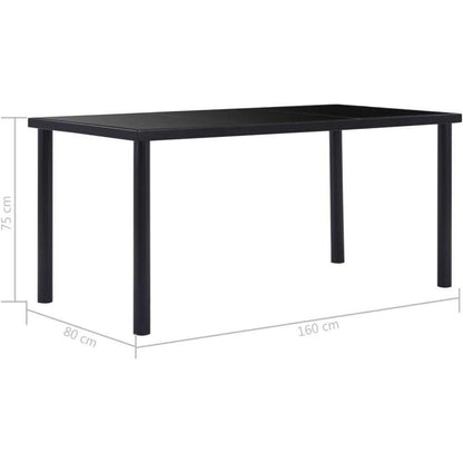 Esstisch Altholz Schwarz 160x80x75cm – Retro Einrichtungszauber
