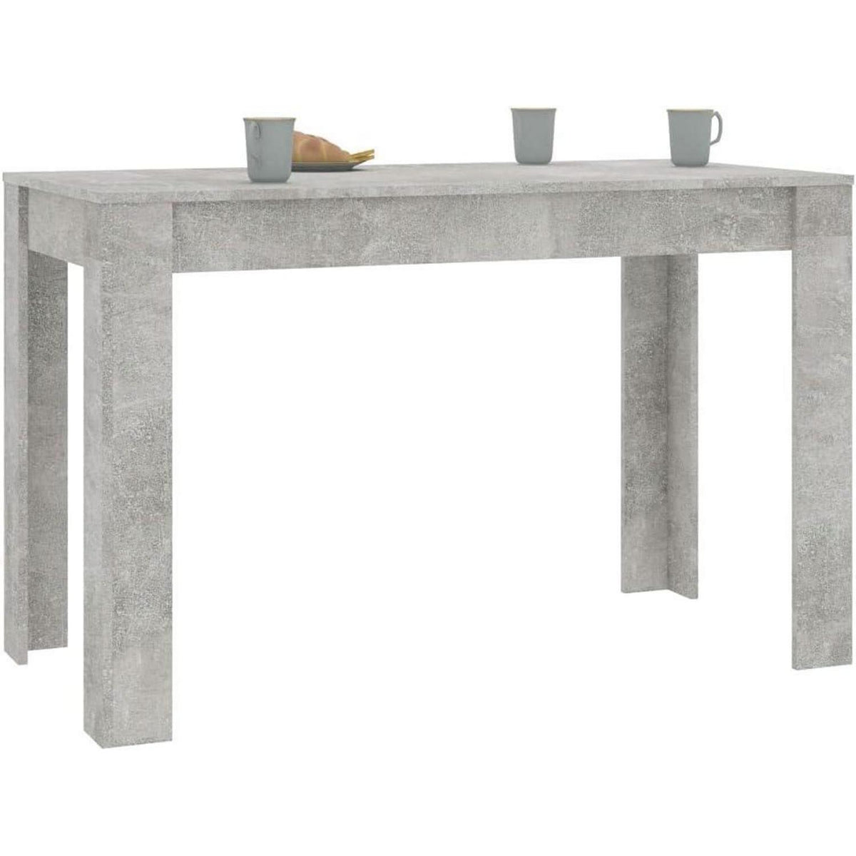 Minimalistischer Esszimmertisch 120x60 cm Betongrau