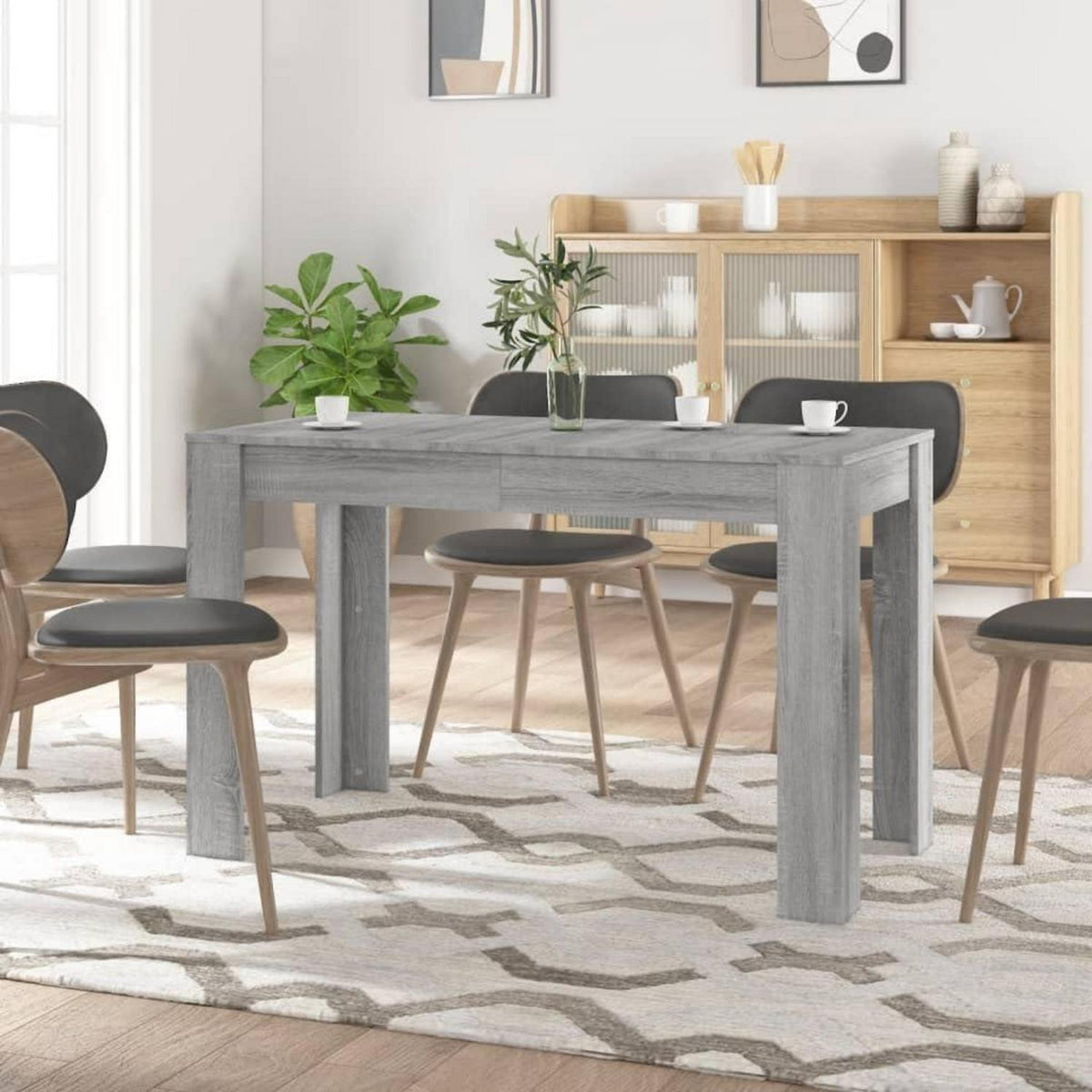 Esszimmertisch Grau Sonoma 120x60 cm – Minimalistischer Küchentisch