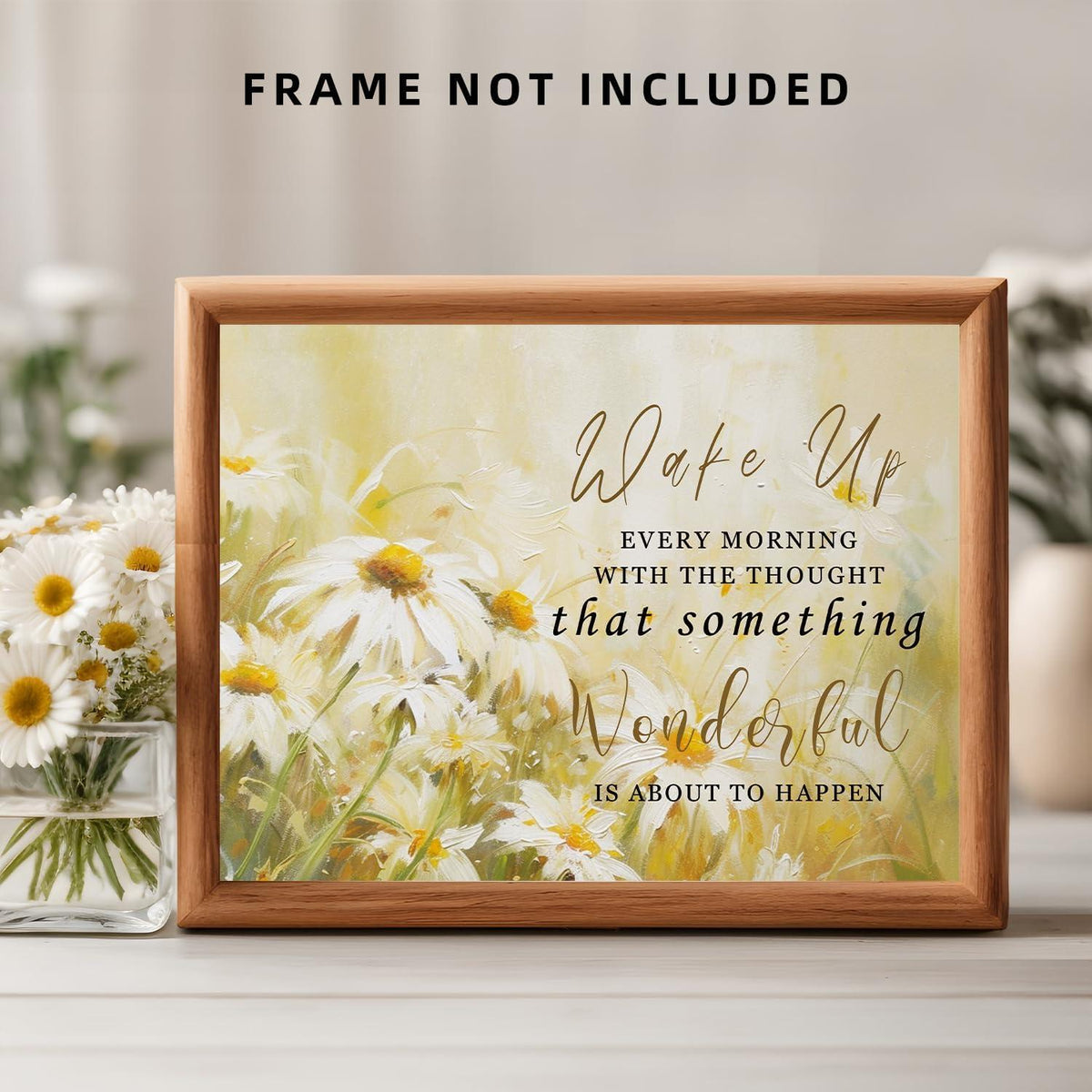 Inspirierendes Blumen Wandposter Zitat Wohnzimmer Deko 30x40 cm