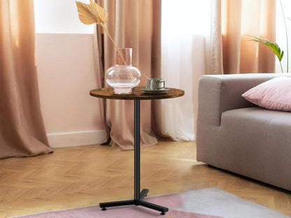 Smusei Runder Couchtisch 48CM Schwarz