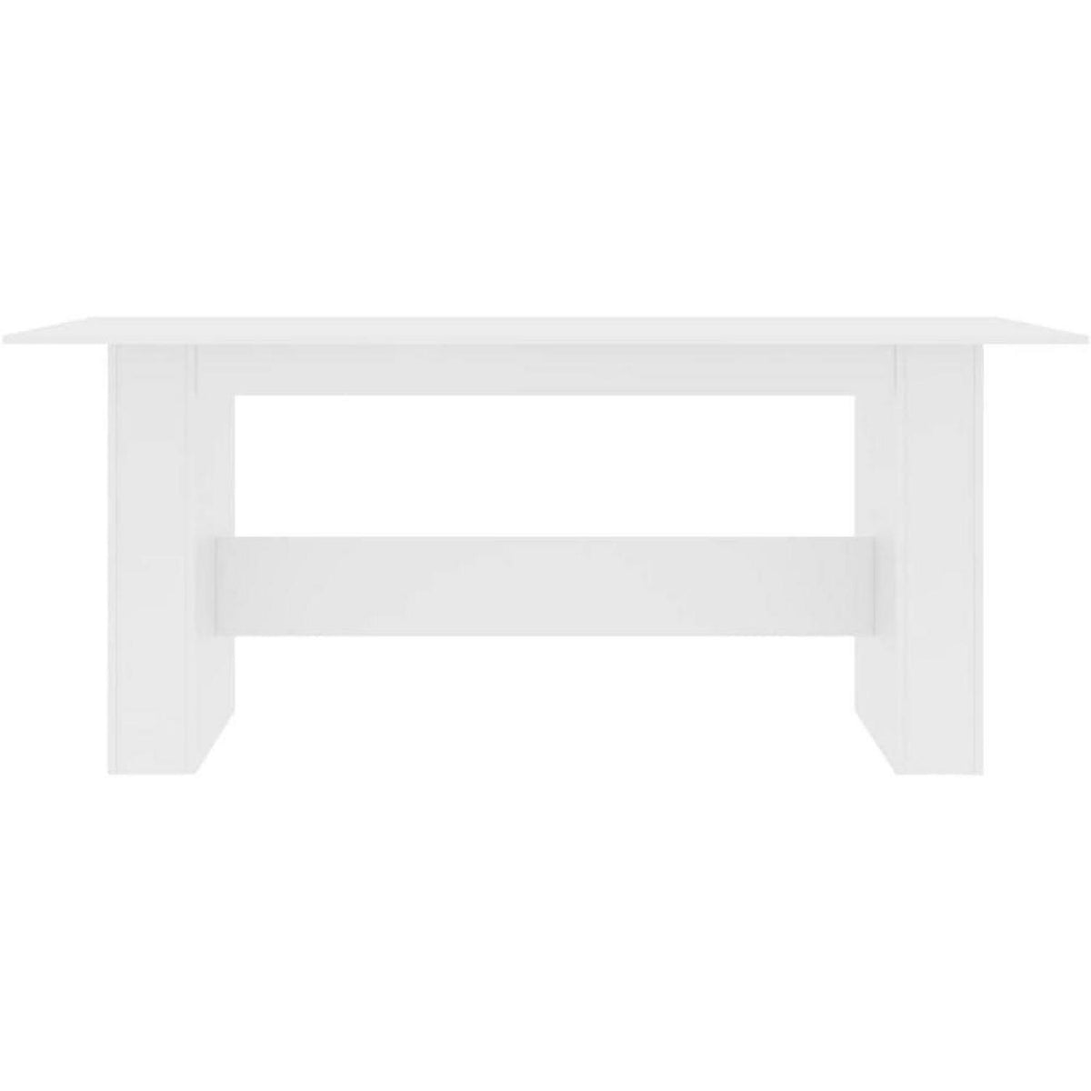 Rechteckiger Esstisch Weiß 180x90cm | Küchentisch Industrial Stil