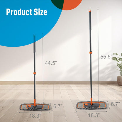 CLEANHOME Nass- und Trockenmopps Set mit waschbaren Pads